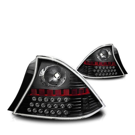 Winjet Led Tail Lights - Black / Clear CTWJ-0032-BC